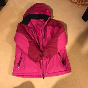 LL Bean ski jacket. Dark pin. Petite L